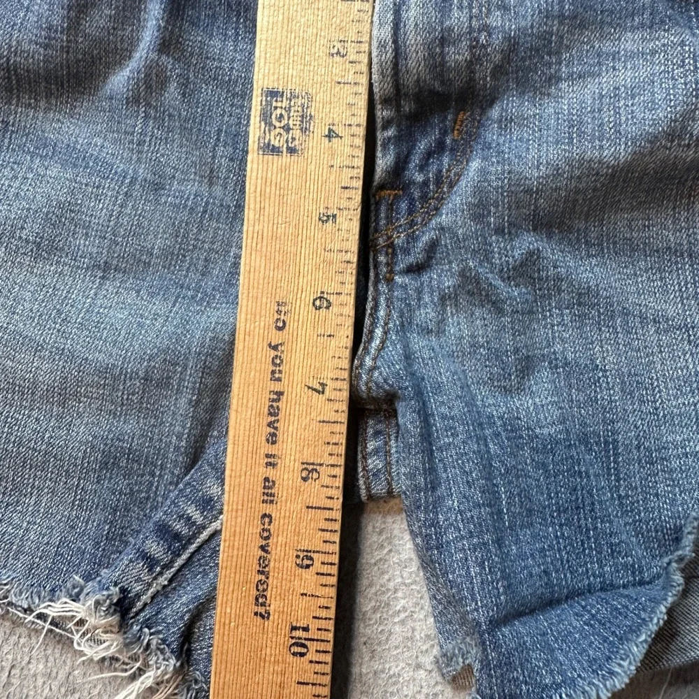 Vintage Levi's 545 Jean Shorts Womens 8 Medium Blue Low Boot Cut Raw Hem Cut Off